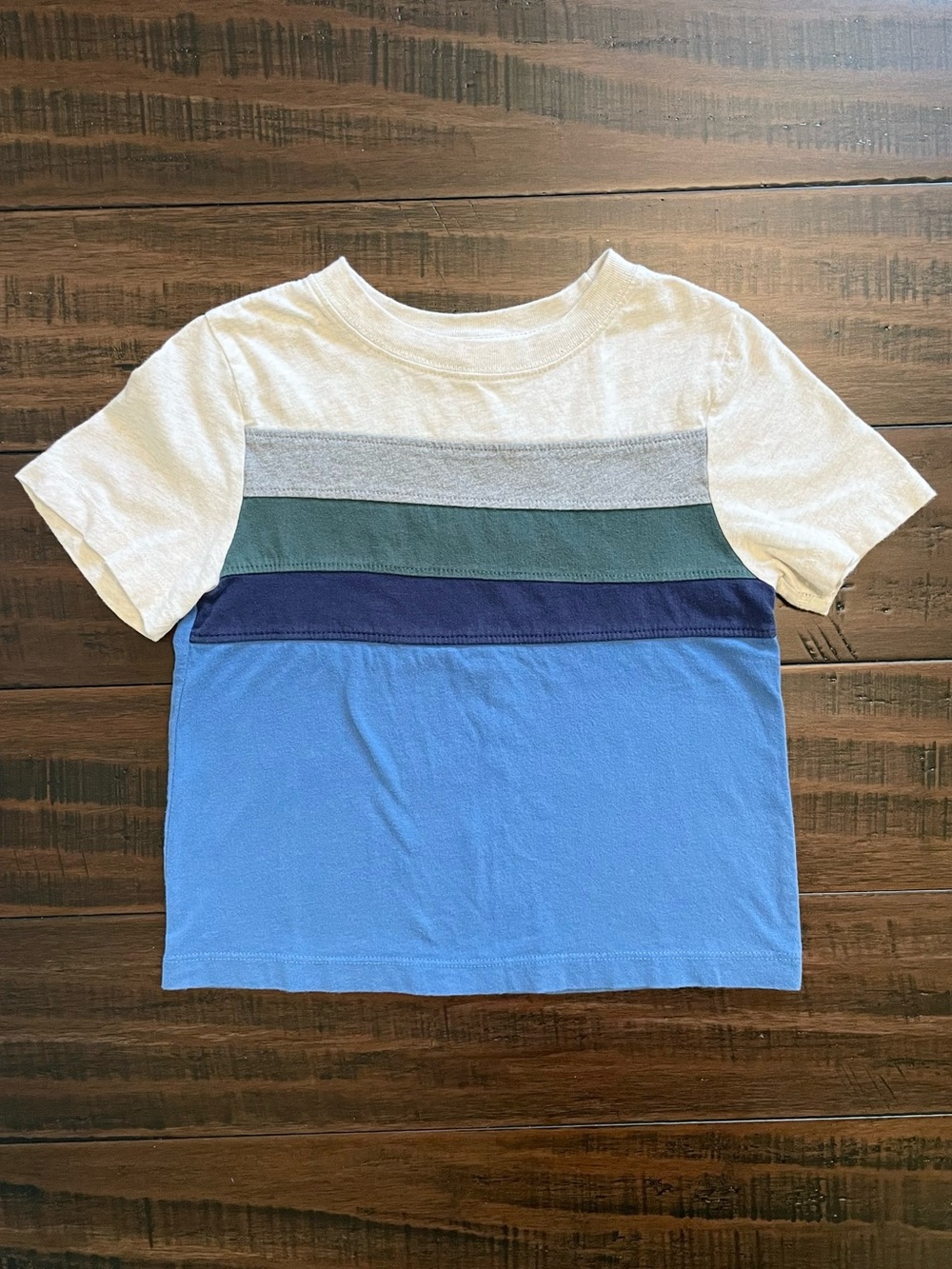 Hanna Andersson Color Block Stripe Short Sleeve T-Shirt